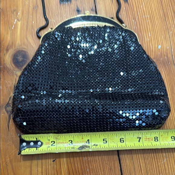 Danielle Nicole Vintage Style Black Sequin Clutch Crossbody Bag